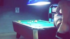 Seductive Bartender Banged On Pool Table After Closing Time Halloween Night