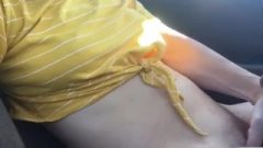 British Whore Has A Sneaky Starbucks Parking Lot Orgasm From My Onlyfans!